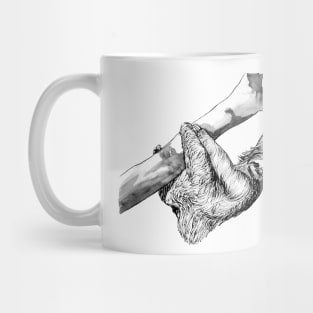 Ink Drawing of Sloth Mug